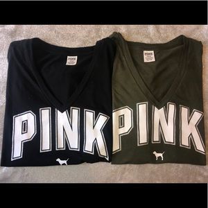 PINK V-Neck T-Shirts- Set of 2!